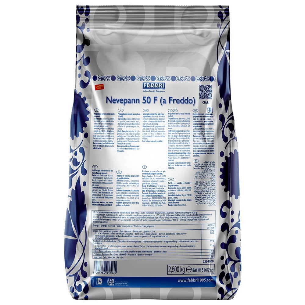 Sponsored Ad - Fabbri Nevepann 50F (Cold Preparation), Base for Gelato and Ice Cream, 5.5lb