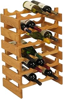 Wooden Mallet 24 butelki Dakota stojak na wino, jasny dąb