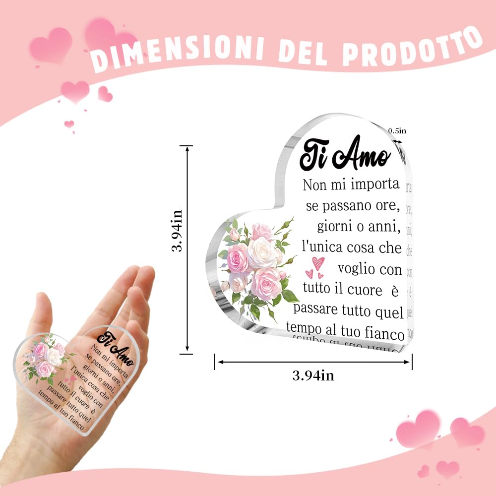 Regalo Coppia Acrilico Con Scritta Romantica - Idea Per San Valentino, Anniversario O Natale - Per Lei E Lui - Foto 9