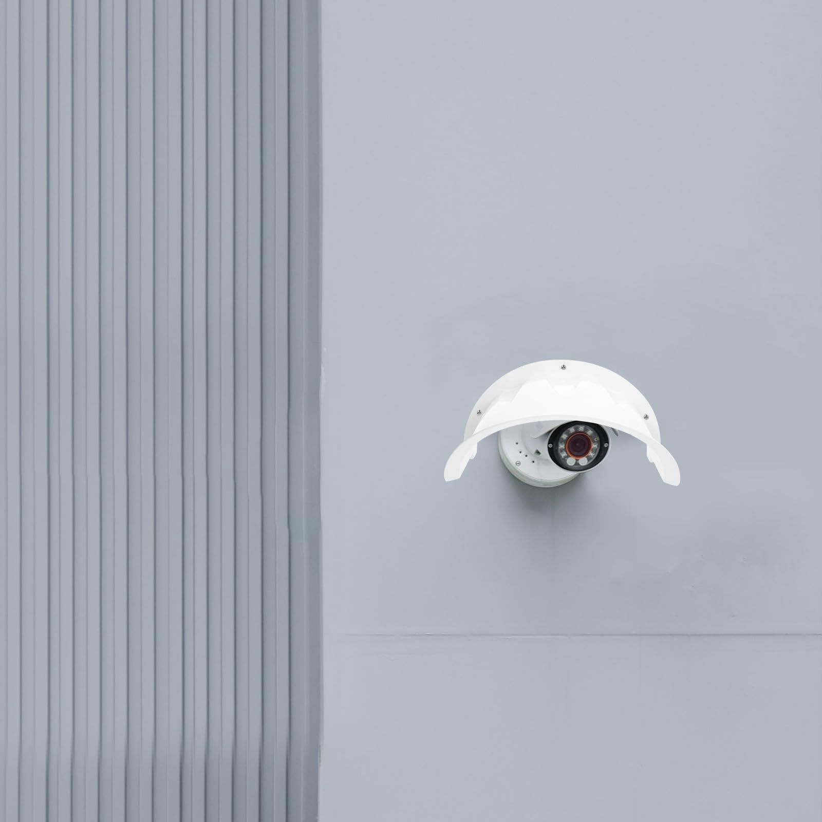 Telecamera Bianca Antipioggia per Esterna Copertura Sicurezza di Facile Plastica da Installare per Uso Outdoor
