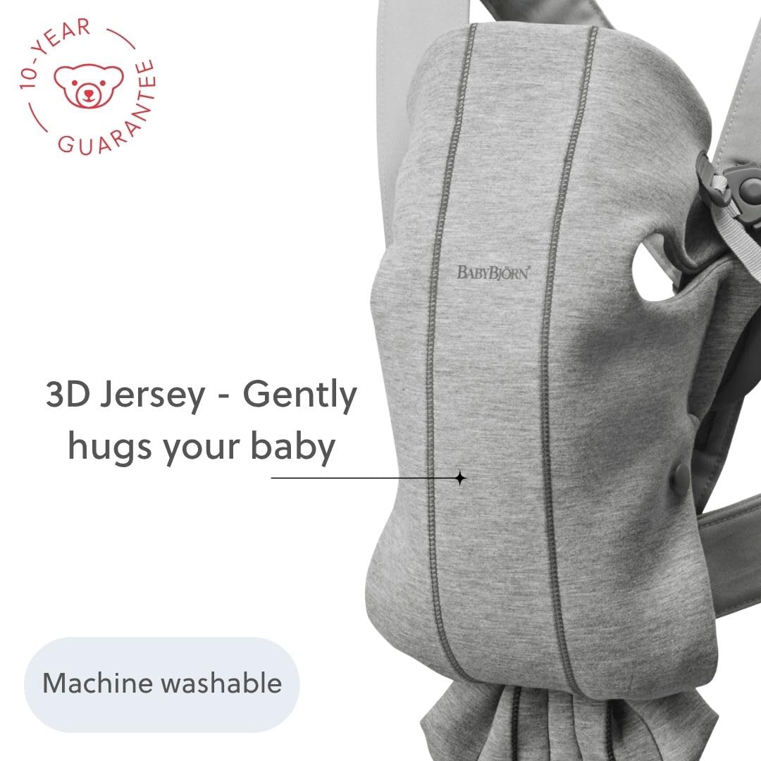 Amazon.com: BabyBjörn Baby Carrier Mini, Light Gray, 3D Jersey