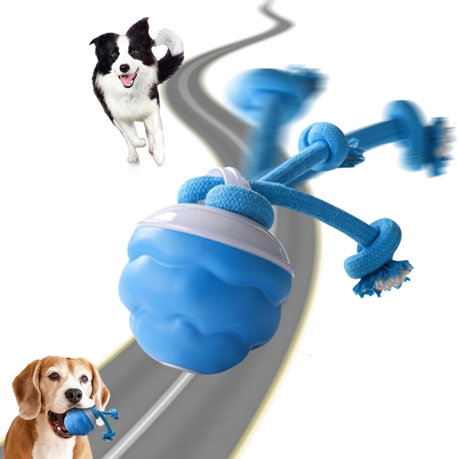 Vibrating Squeaky Electric Balls Toys Auto Rolling Smart Jumping Ball for Dogs, Interactive Puppy Chasing Spinning Balls(2pcs)