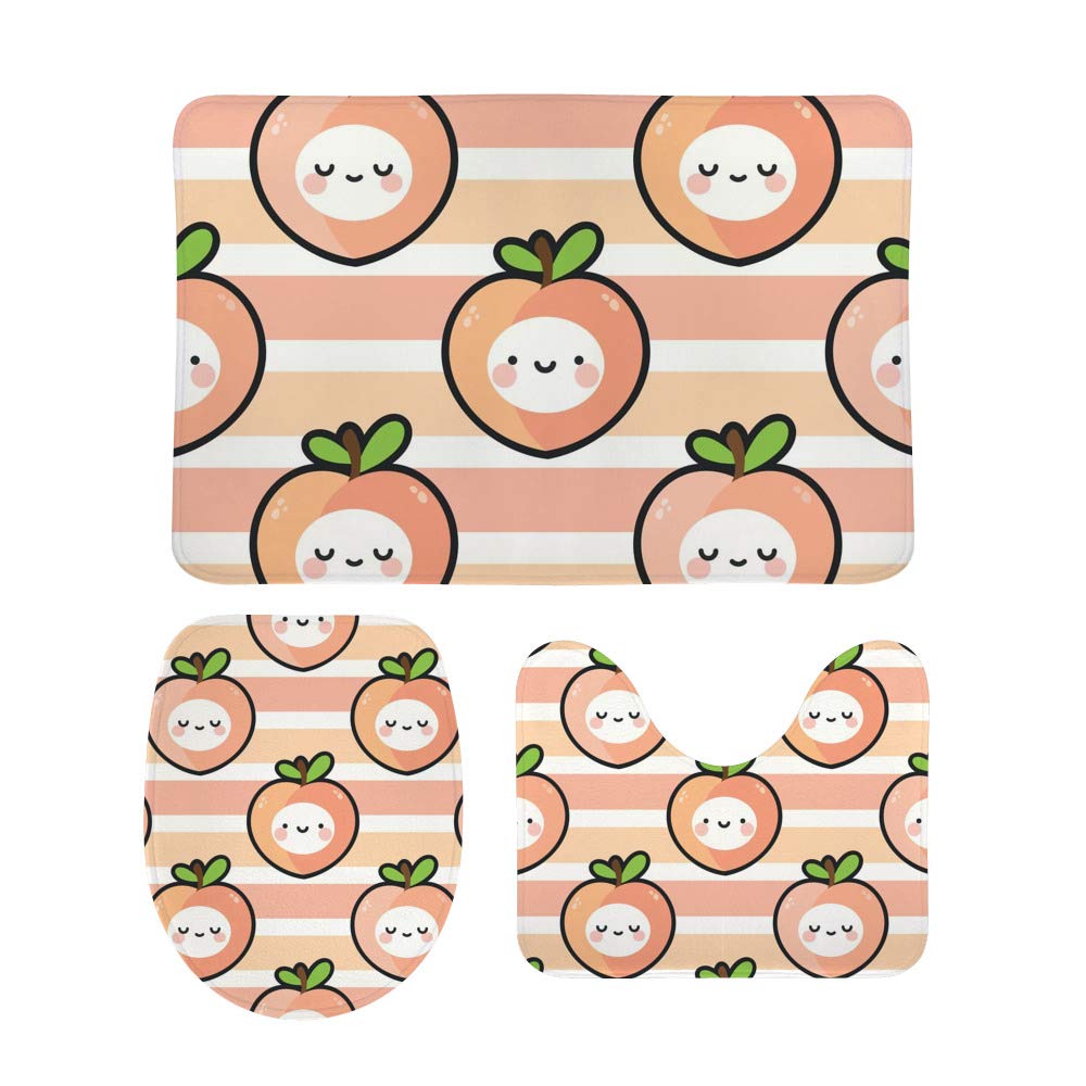 Tapis de bain en forme de U Ruchen lot de 3 tapis absorbant lavable