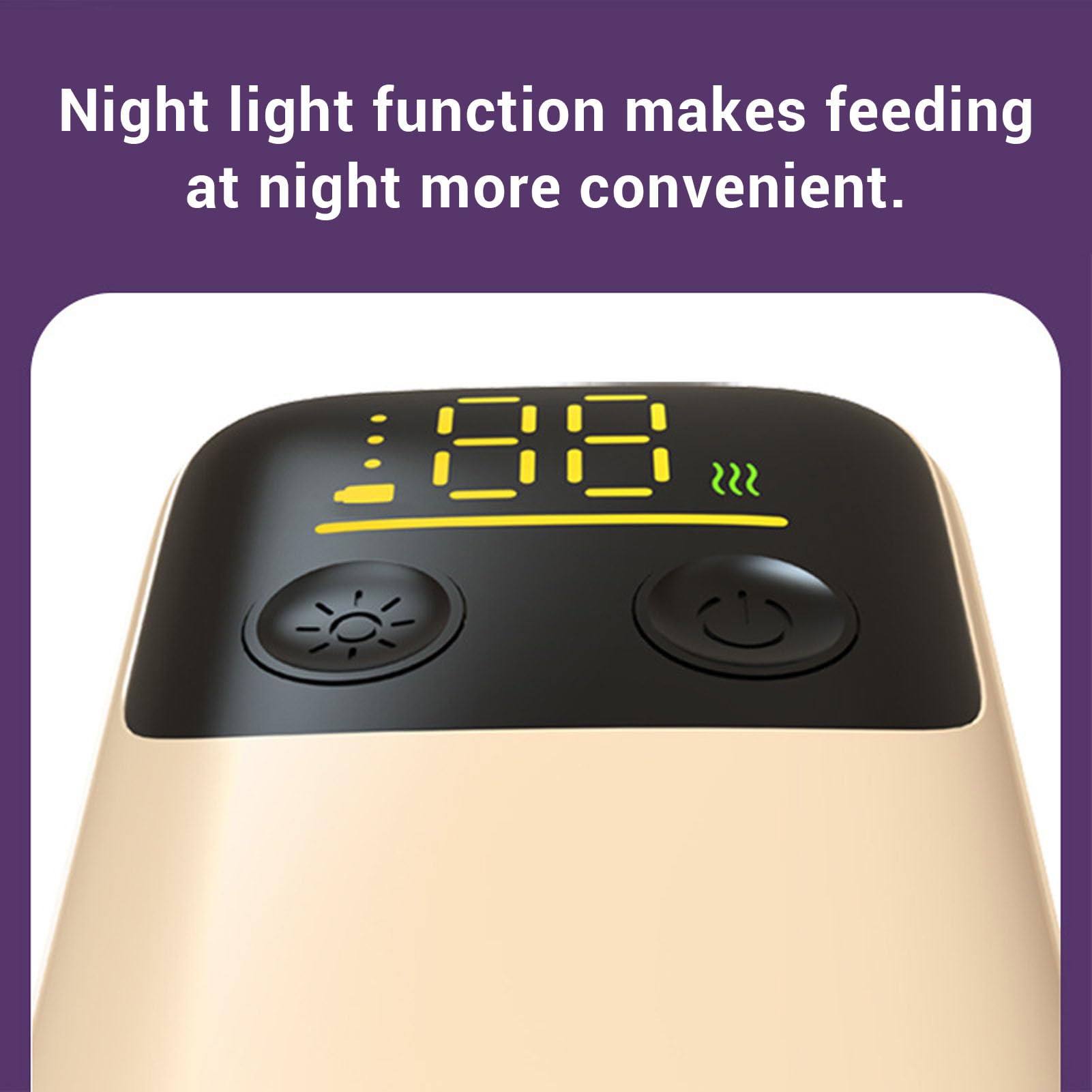 Calentador de Biberones de Carga Rápida, Calentador de Leche Portátil con Control Preciso de Temperatura, Función de Luz Nocturna, Mantiene Caliente Durante 48 Horas, para el