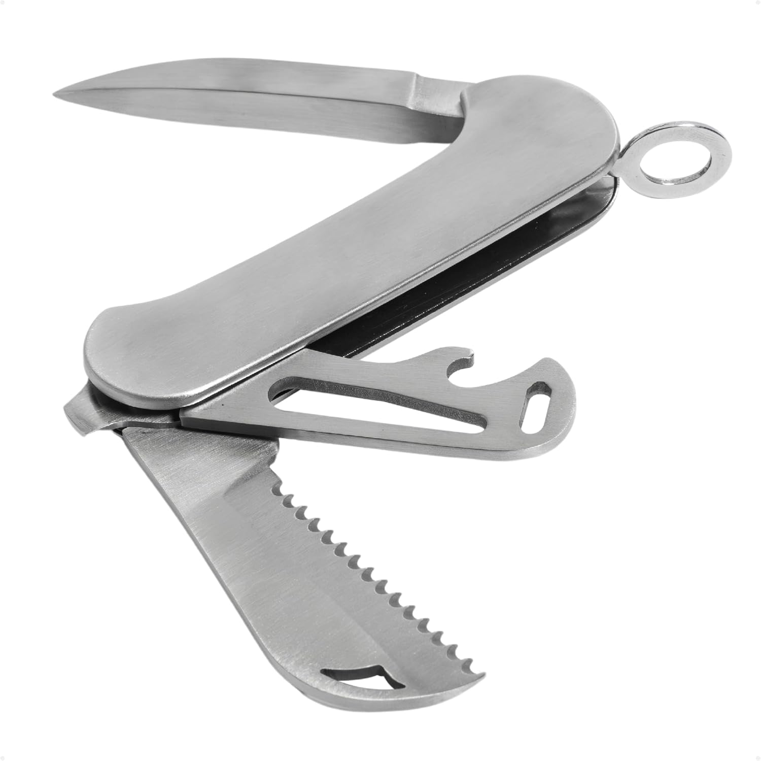Five Oceans Marlin Spike Rigging Knife - Multipurpose Marlin Spike Knife, Serrated Blade Rigging Knife, Boat Deck Knife, Survival Tool for Outdoor Activities, Unique Gift for Sailor - FO124