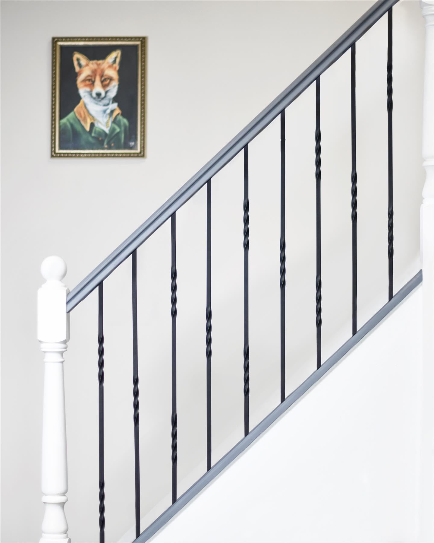 Matte Black "Enfield" Single Twist Stair Spindle - Spindle Only