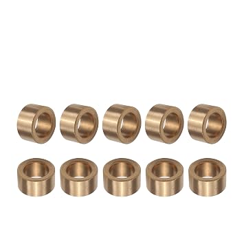 Othmro 10Pcs Sleeve Bearing, 0.31" Bore x 0.47"OD x 0.47" Length Self-Lubricating Bushings for Sliding Parts of Machinery, Printing Presses, Textile Machines Reduce Shaft and Hole Wear