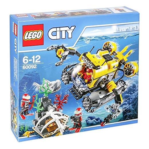 LEGO 60263 City Mini-U-Boot für Meeresforscher Unterwasser-Set, Tauchabenteuer-Spielzeug für Kinder ab 4 Jahren 7 LEGO City 60092 - Tiefsee-U-Boot