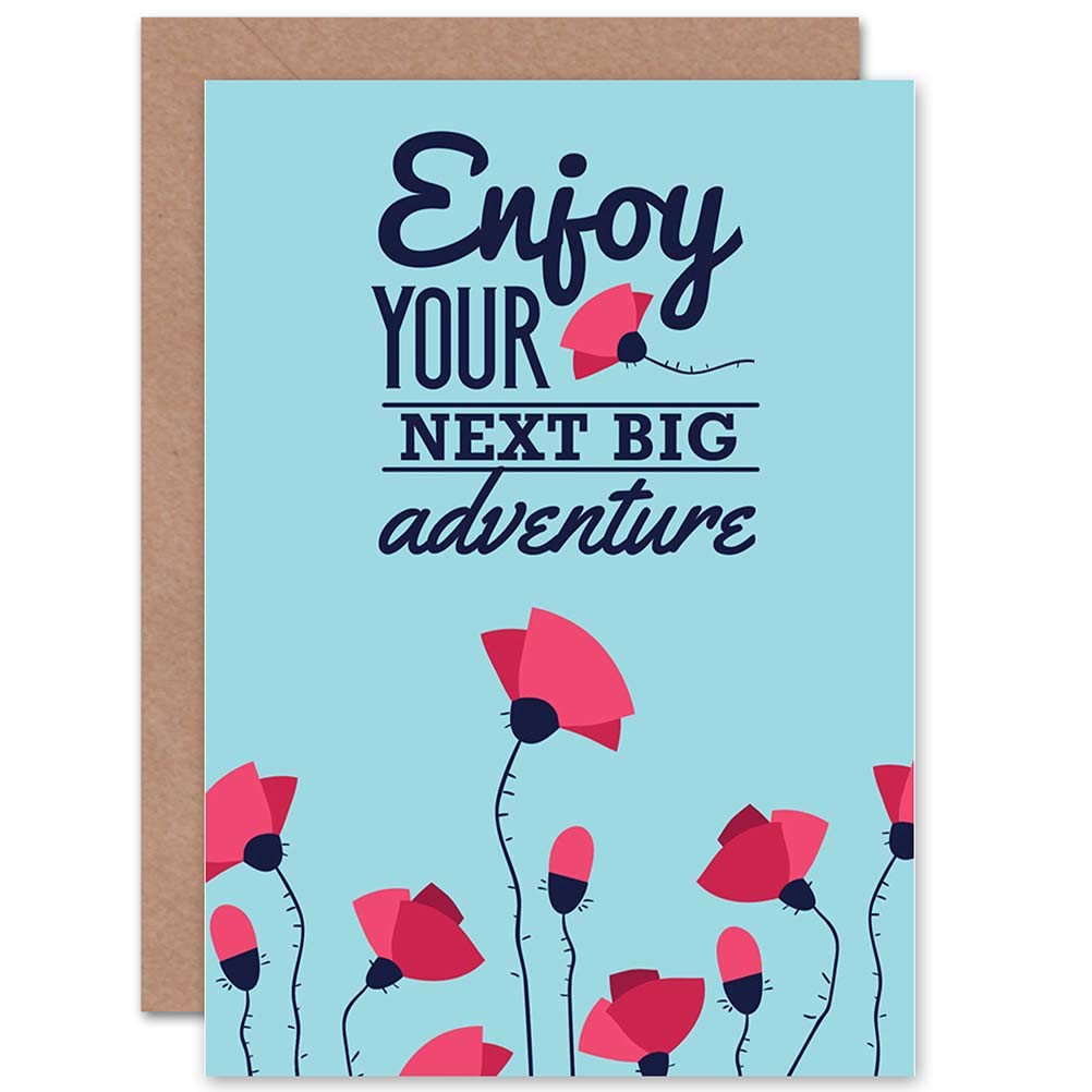Travel Leaving Big Adventure Blank Greeting Card With Envelope