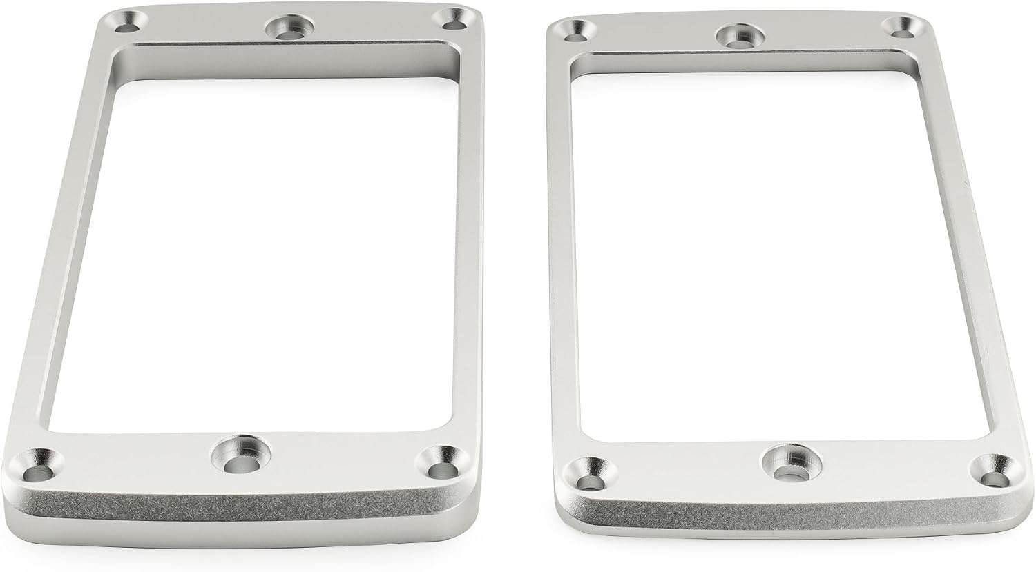 Musiclily Ultra Aluminium Flat Bottom Beveled Humbucker Pickup Mounting Rings Set for Epi SG Style Electric Guitar, Silver (3mm+5mm)