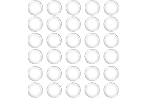 30-Piece 1-Inch Clear Glass Cabochons: Unleash Your Dazzling Craft Creations