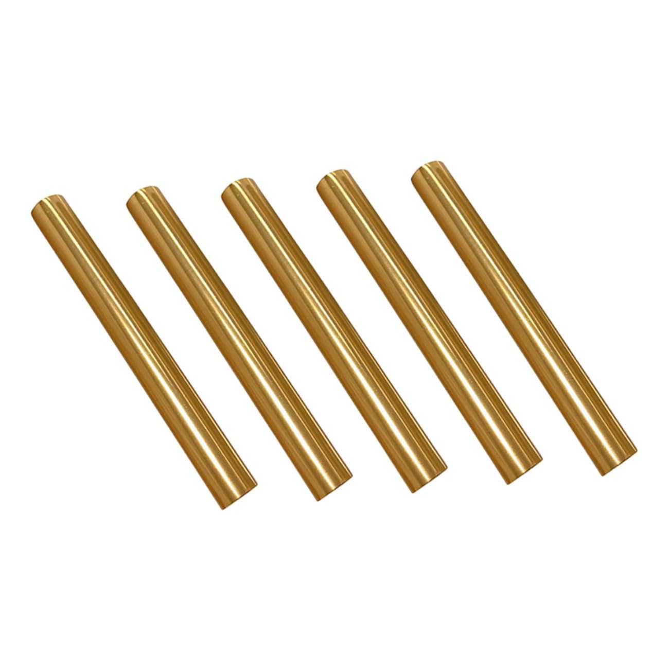Manicure Pen Caps Golden Zinc Alloy 5pcs for 8-9mm Pens