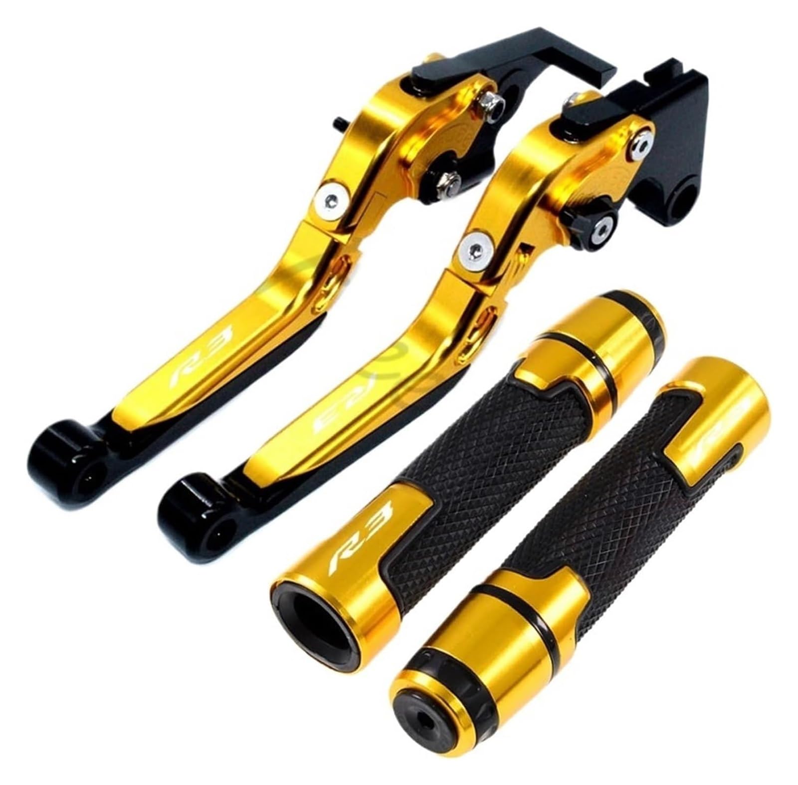 Asdghjf Color C For Yamaha Yzf R3 Yzfr3 2015-2020 Motorcycle Accessories Folding Brake Clutch Levers Handlebar Grips
