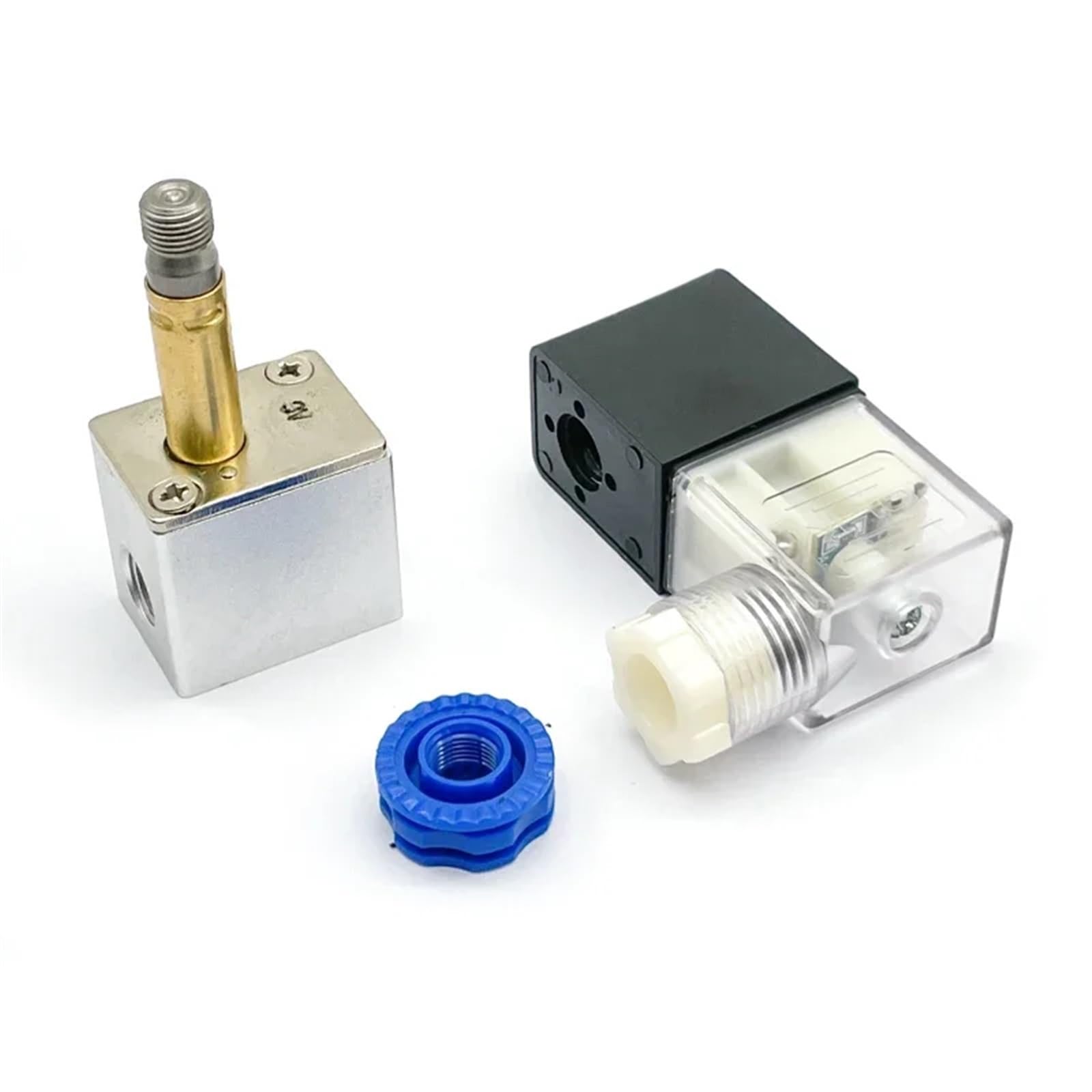 2V025-06/08 DC12V DC24V Ac220v AC110V AC24V Aire válvulas electromagnéticas bidireccionales de Dos Posiciones válvula solenoide neumática(10mm Fitting,2V025-06 AC220V)