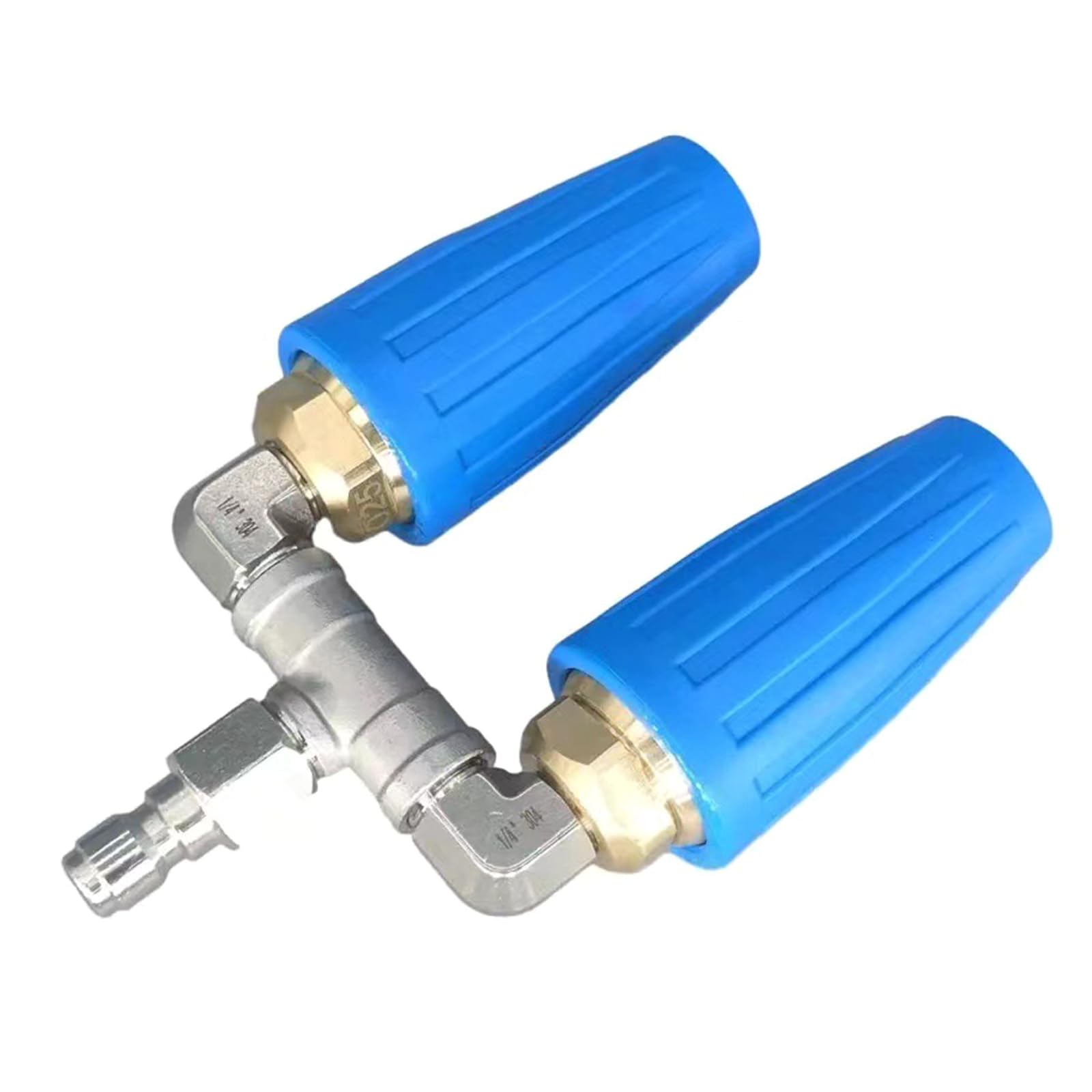 Hdoytxxm Blue Pressure Washer Rotating Double Nozzle Sprays Tip 1/4" 4000Psi Replacement Nozzle Sprays Tip Garden Cleaner Tool Car Wash Sprayer