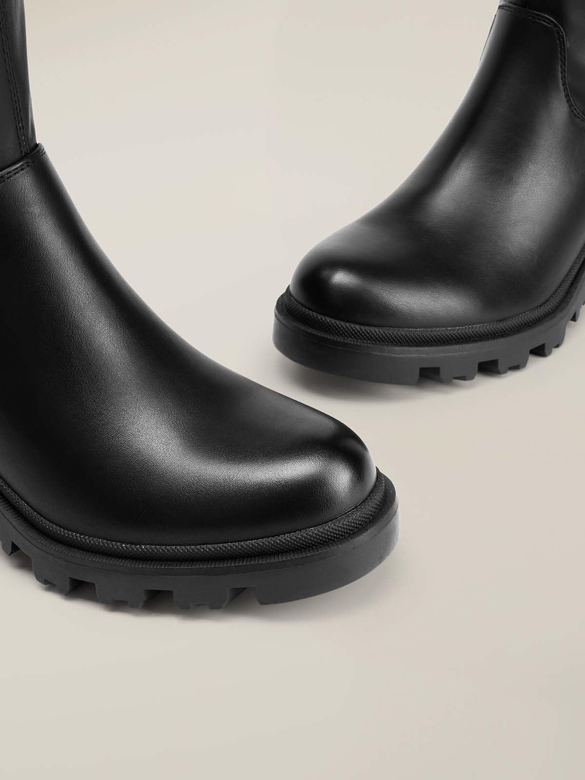 DREAM PAIRS Damskie kozaki do kolan, na platformie, na wysokim obcasie, modne buty dla kobiet
