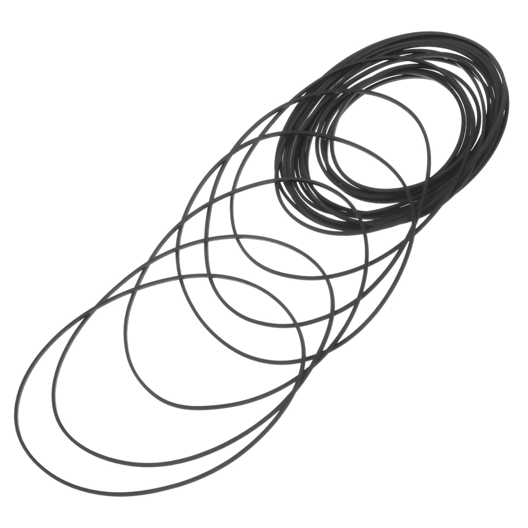 COSMEVIVI 20pcs Cassette Recorder Rubber Belts for Maintenance Drive Belts for DVD Drives Compatible Various Tape Machines and Tear-Resistant Replacement Parts
