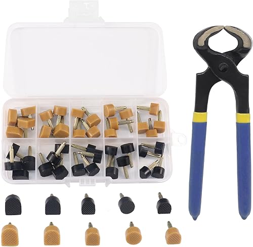 BIGGCOOL Puntas de repuesto de talón para zapatos de tacón alto para mujer, kit de reparación de zapatos, alicates de extracción de talón y aguja,