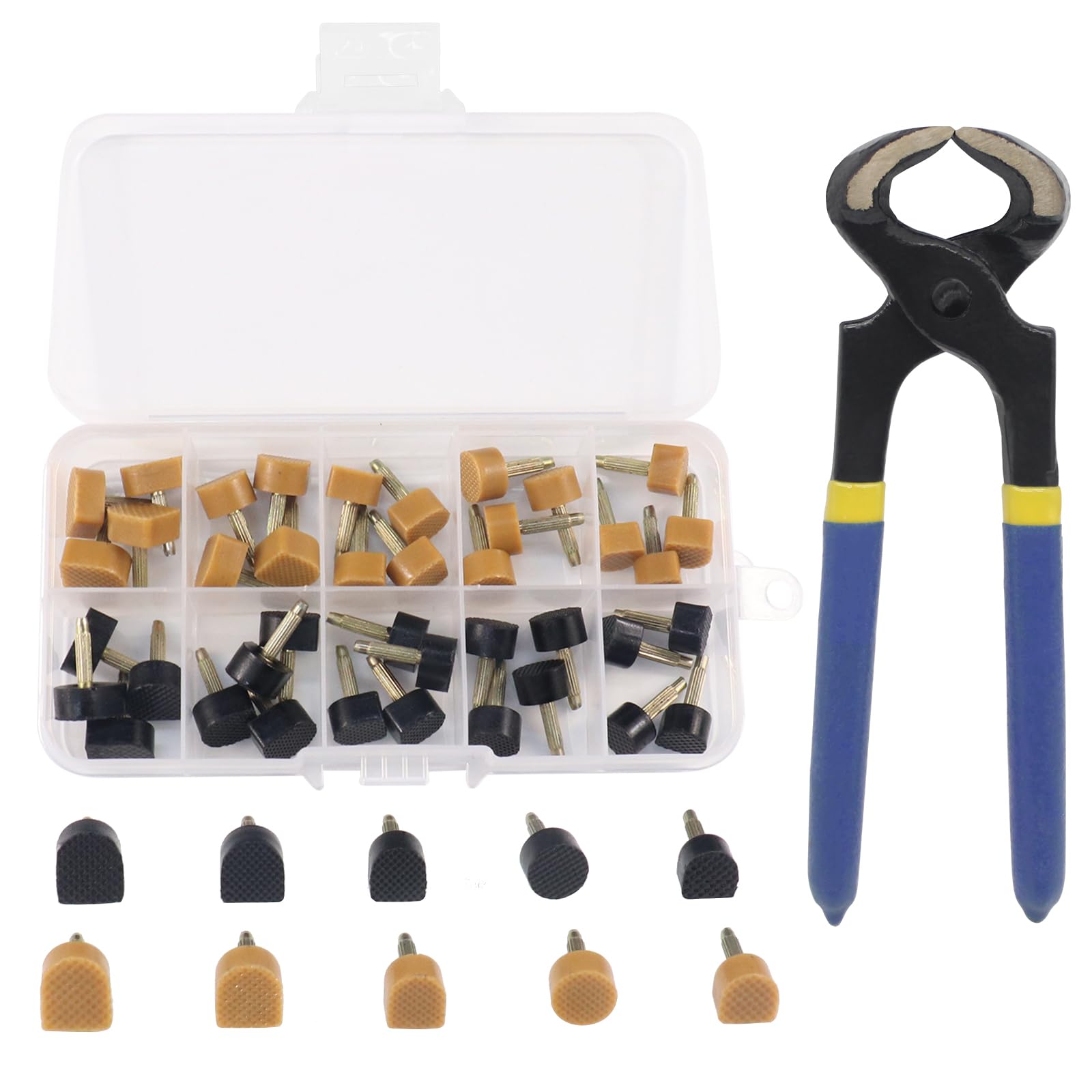 Heel Replacement Tips for Women High Heel Shoes, Round and Square Heel Repair Caps With Stiletto Remove Pliers