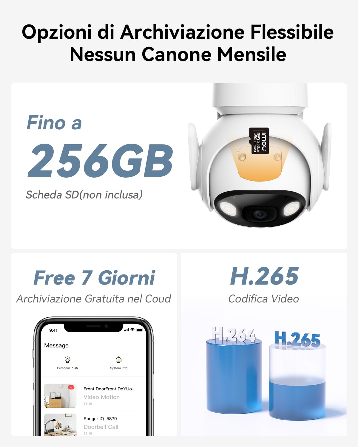 Imou 2K Telecamera Wi-Fi Esterno Senza Fili con Batteria 15000mAh, Videocamera Sorveglianza Pannello Solare, Audio Bidirezionale, Rilevamento PIR & Umano, Visione Notturna a Colori, IP66 Cell PT Kit