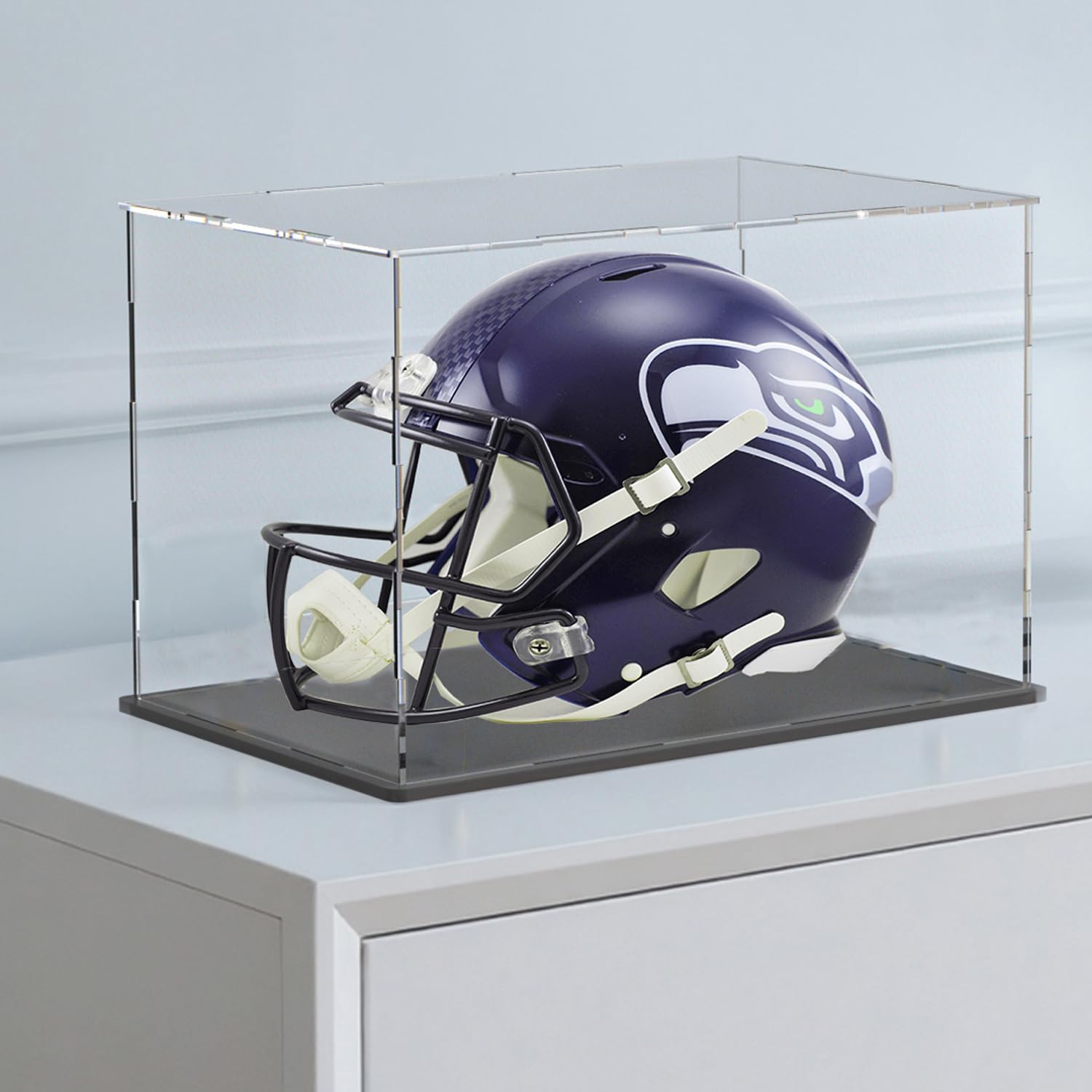 Acrylic Display Case for Mini Helmet and Model Cars, Clear Display Box with Thick Base and Lid for Protection and Displaying, 7.5x5.5x5.5-inch-image-36