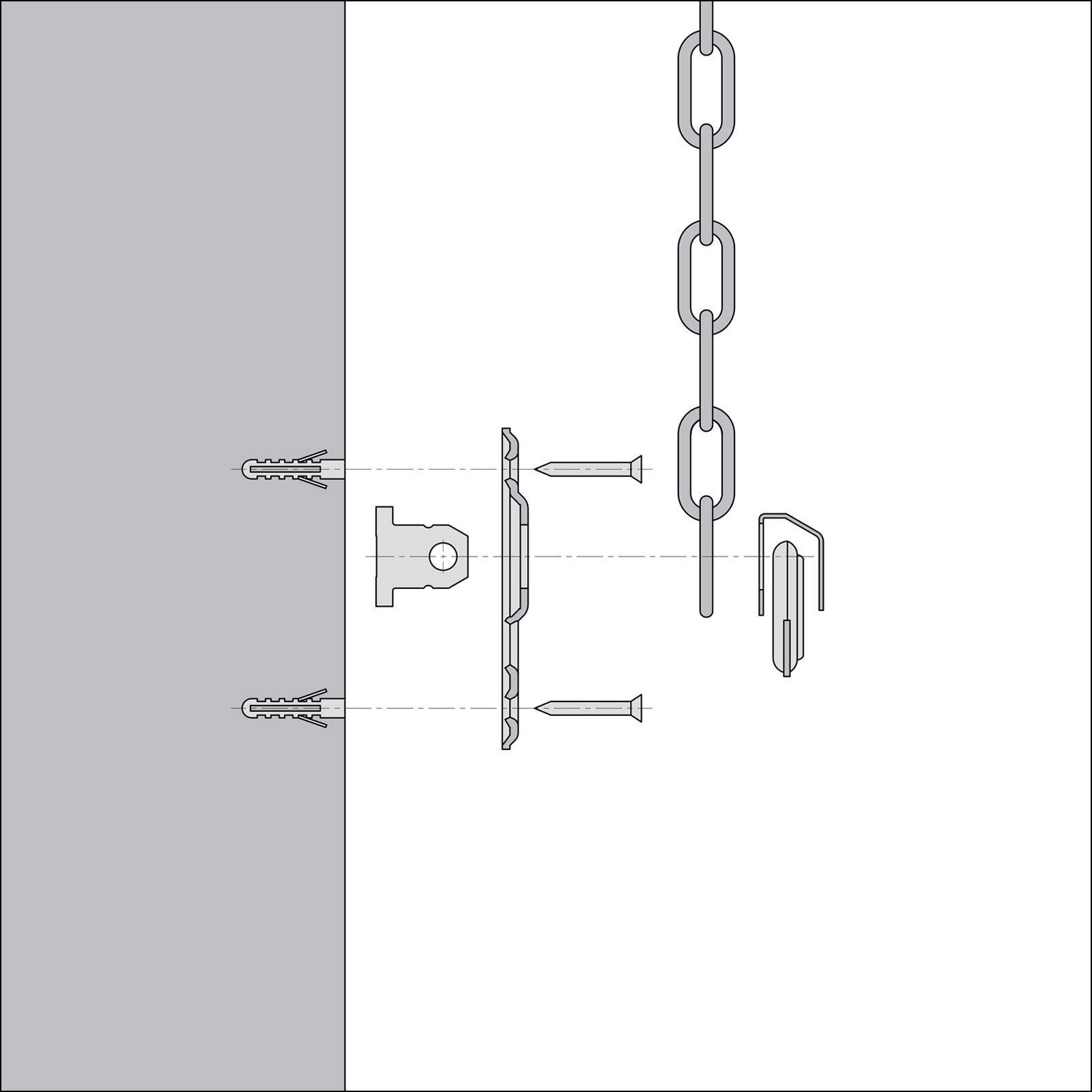 ECI® Gitterrostsicherung Stahl verzinkt Zusatzsicherung für Lichtschacht/Kellerschacht 2 Paar