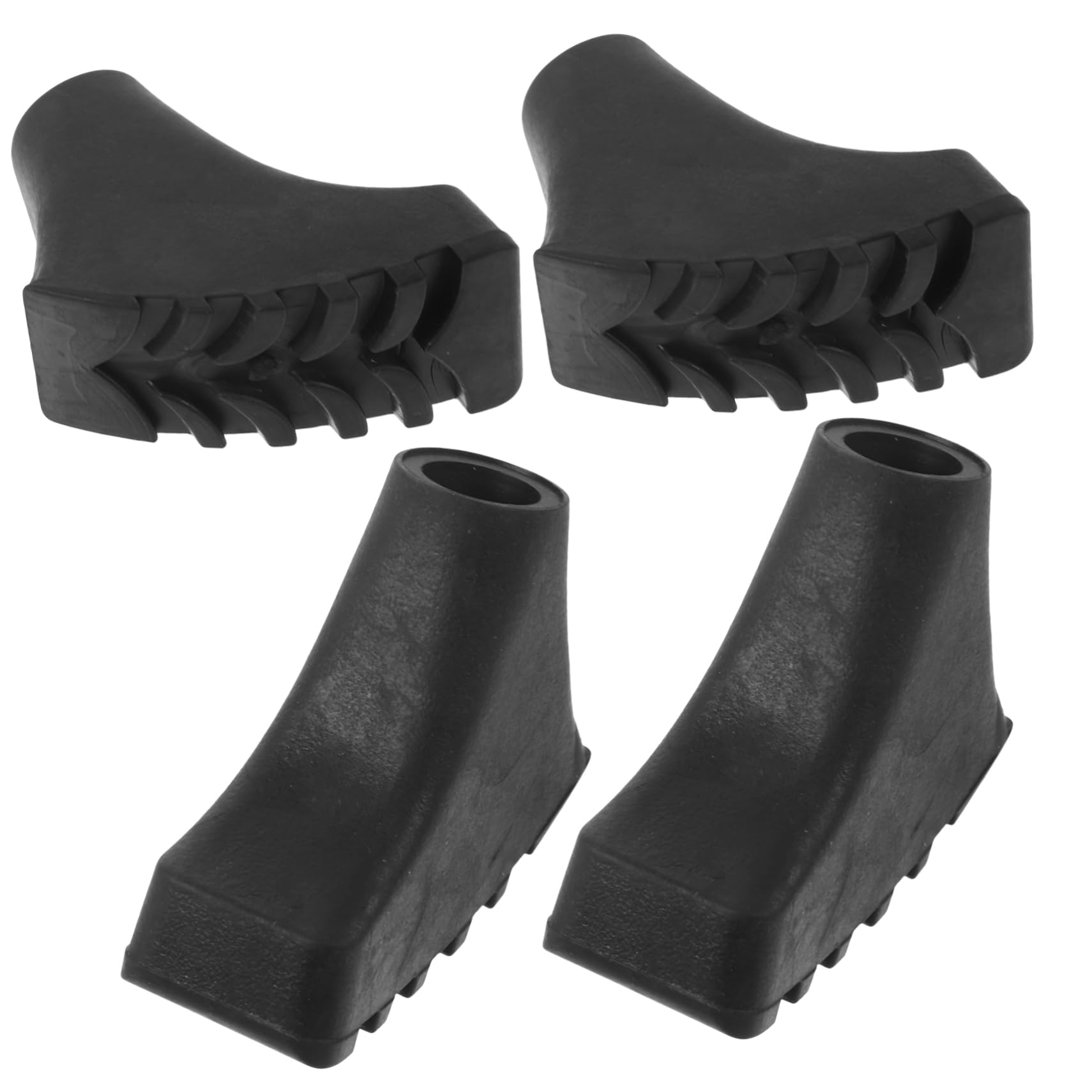 Didiseaon 4pcs Hiking Cane Tip Climbing Cane Foot Rubber Black Rubber Tips for Walking Sticks Small Rubber Cane Tips