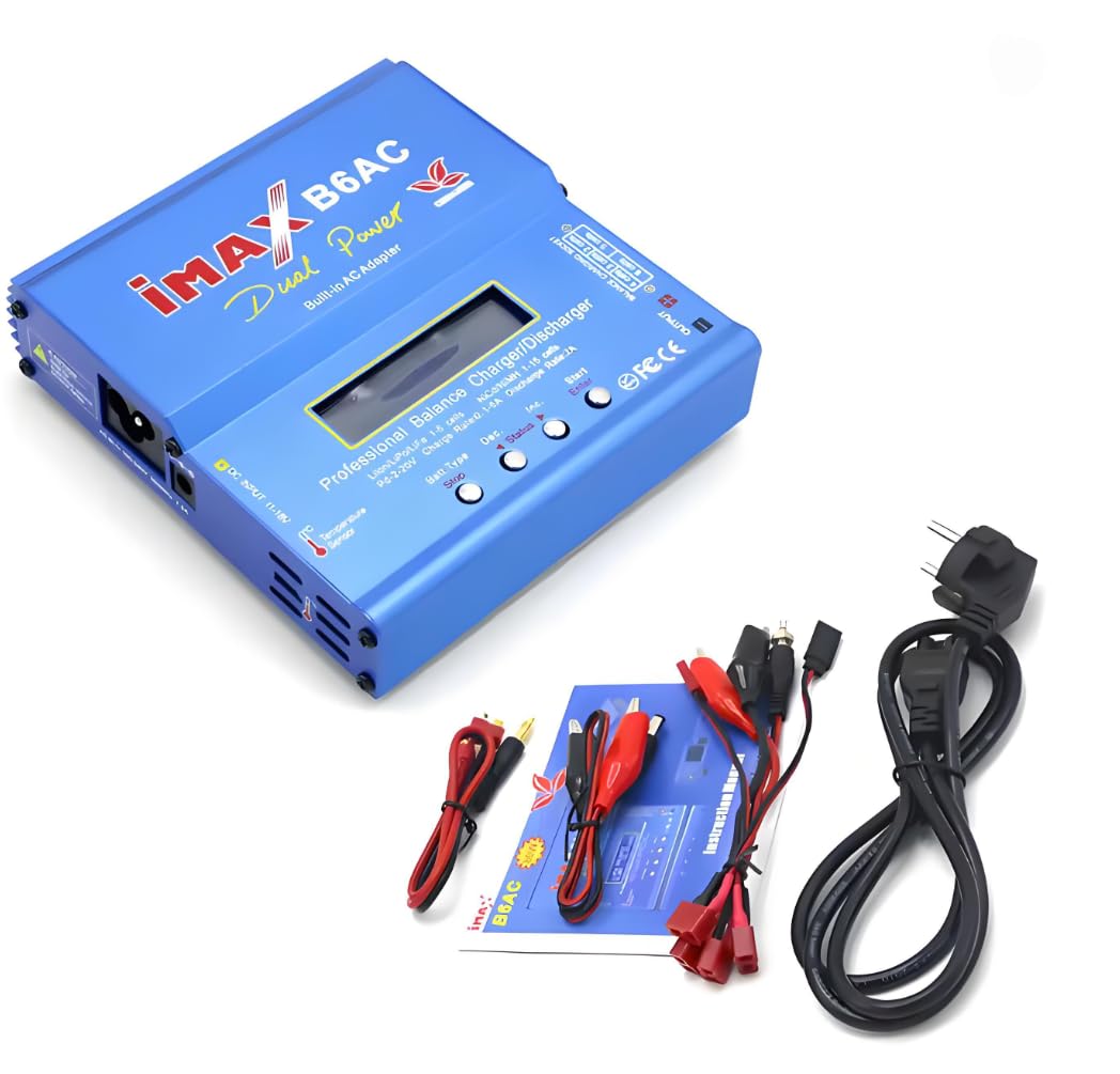 Imax B6 AC RC Cargador 80W 6A Balance Charger con pantalla LCD digital Dual AC/DC Fuente de alimentación Li-ion Life Nimh Nicd PB Lipo Descargador de batería para coche RC Avión Barco
