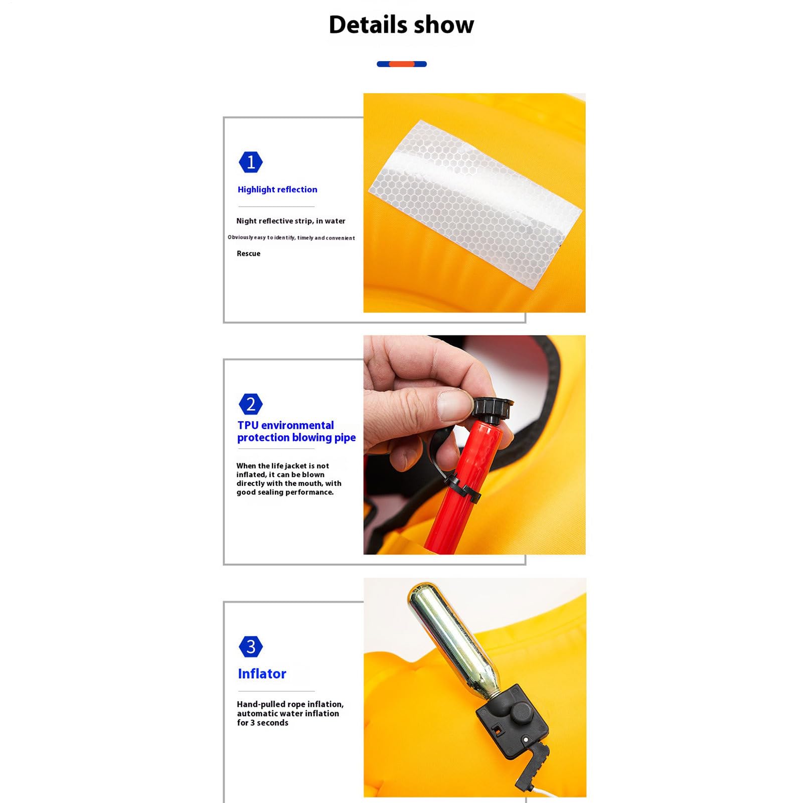 Set cinture da nuoto - Galleggiamento portatile, galleggiante con sistema di gonfiaggio manuale, anello di salvataggio compatto di sicurezza attività sportive acquatici | Per kayak, paddle
