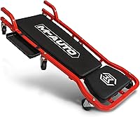 Vista 1 de M-AUTO Heavy-Duty Automotive Creeper with 3-leves Adjustable Headrest, 42.5" Padded Metal Frame Creeper with Tools Tray for Garage Shop, 6 Noiseless