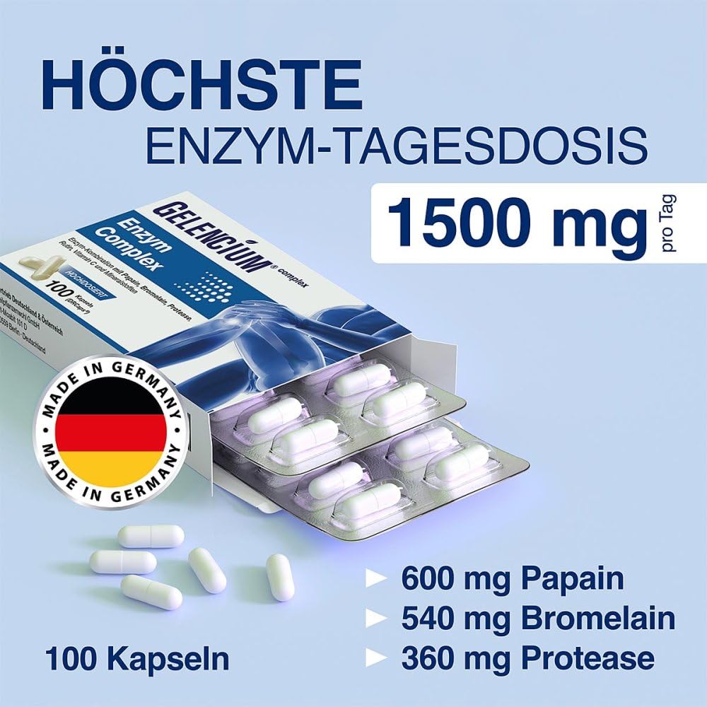 Gelencium Enzym Complex Hochdos.m.bromelain Kapsel (n) 100 stk