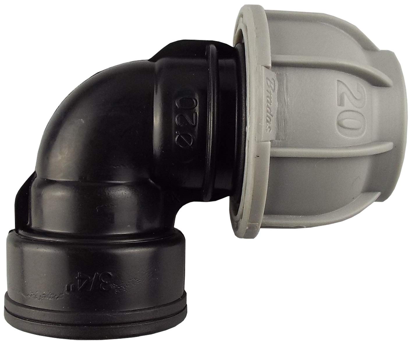 Cost Wise Women's Grey Mdpe Compression Water Pipe Fittings, Elbows,Up To 50Mm (20Mm-1/2 )