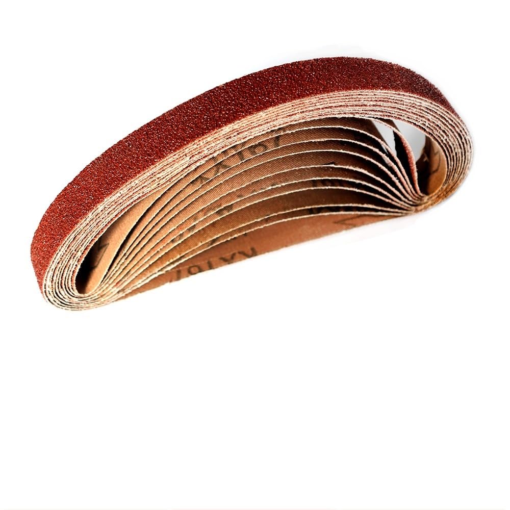 Szlifierka taśmowa, 10 szt. Taśmy szlifierskie 520x20mm szlifierka taśmowa P40-1000 Grit pasy ścierne do szlifierki taśmowej zgrzewanie szlifowanie punktowe(10PCS 150 Grit)