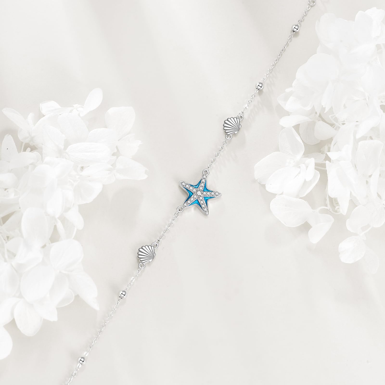 Pulsera de trébol/estrella/corazón para mujer de plata de ley trébol joyas trébol regalos para mujeres niñas