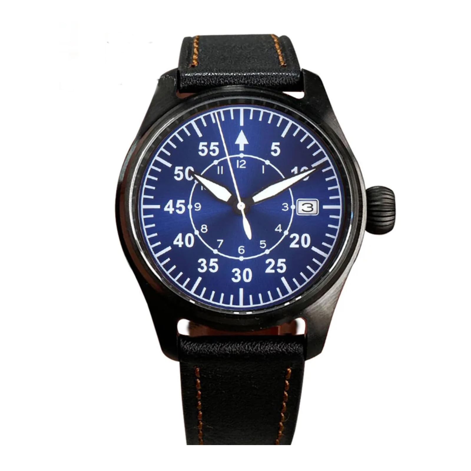 39 mm NH35 automatyczny mechaniczny czarny pilot męskie zegarki ze stali nierdzewnej niebieski zielony czarny cyferblat sportowy wodoodporny zegarek