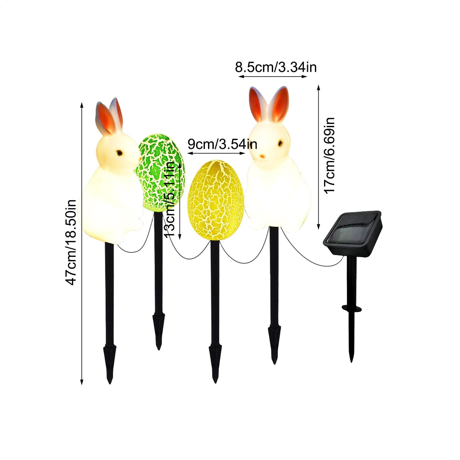 Tytuł Solar Easter Lights Outdoor, Wielkanocne światła zewnętrzne