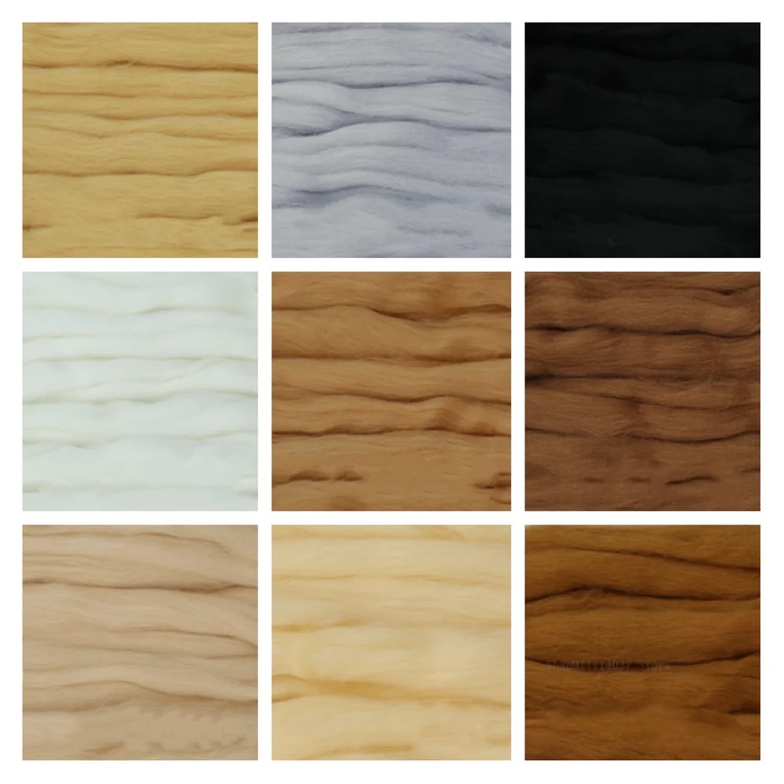 Simulation von Tierbeflockung, Wollfilzfaser, weiche Roving-Wollfaser, DIY-Handwerk, Nadelfilzmaterialien, Werkzeuge für DIY-Basteleien(20g)