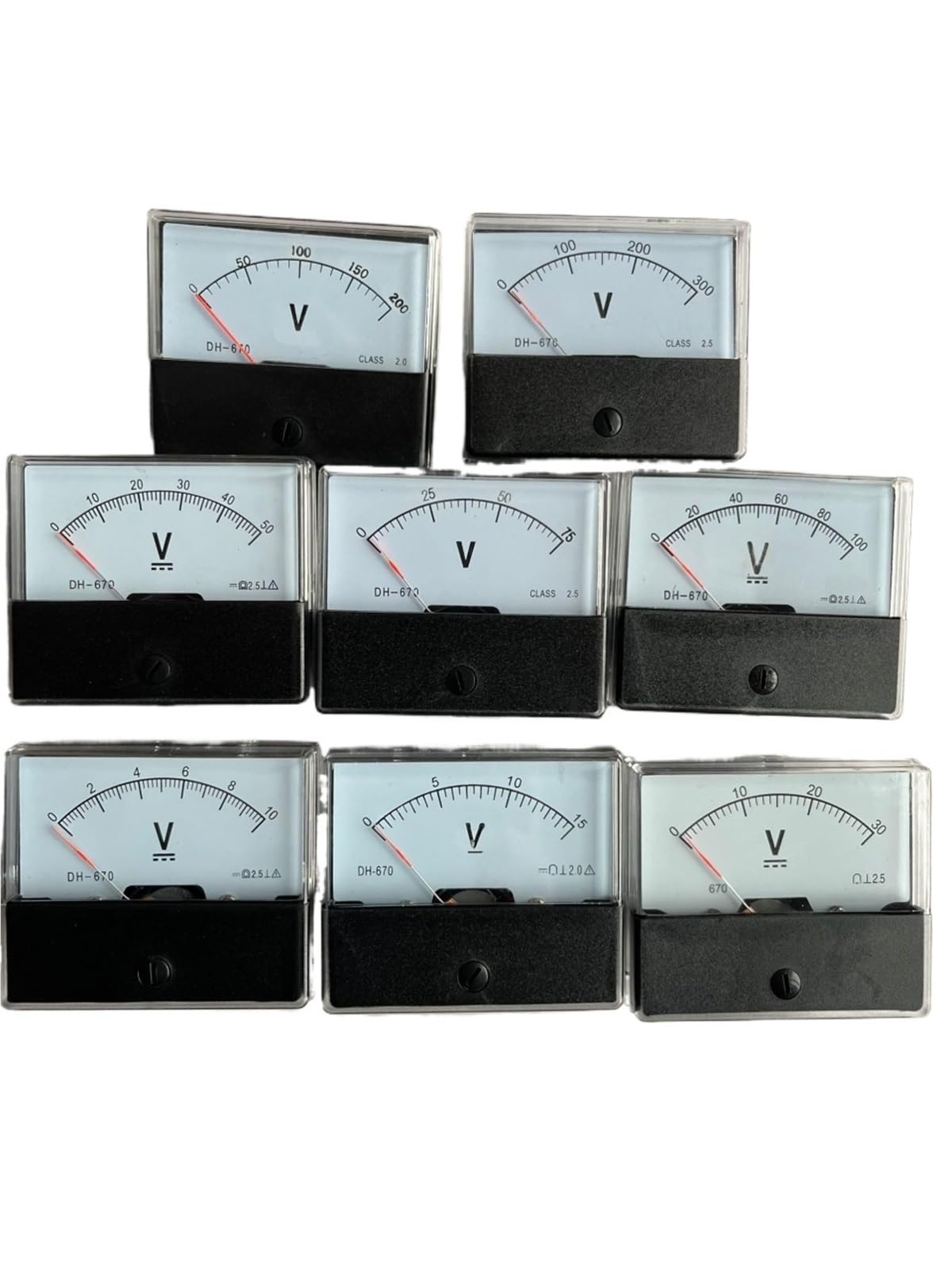 Voltmètre analogique à aiguille, 1 pièce, DC 10 V/15 V/30 V/50 V/75 V/100 V/200 V/300 V(DC50V)