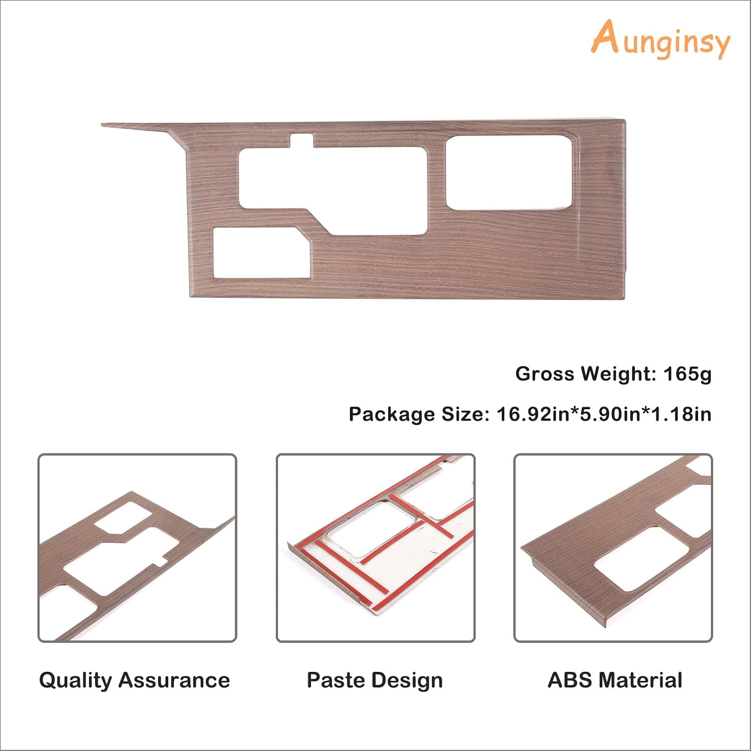 Aunginsy Central Control Gear Shift Panel Trim Cover Compatible with Toyota Tundra/Sequoia 2022-2025 Car Gear Shifter Console Anti-Scratch Panel Frame Decorative Sticker Protection ABS Accessories