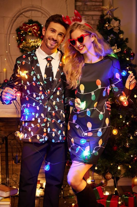 For G and PL Women's Christmas Printed Tunic Dress Long Sleeve Crewneck Casual Costume - Image 3