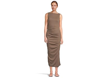 Michael Stars Reign Knife Neck Midi Pleated Dress Women