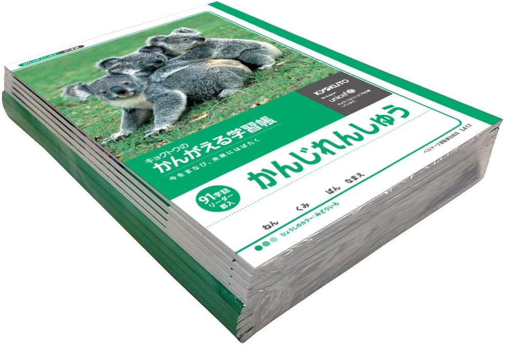 Kyokuto B5 L417 Kanjiren Shu Kangareru Study Book, 91 Sheets, 10 Books