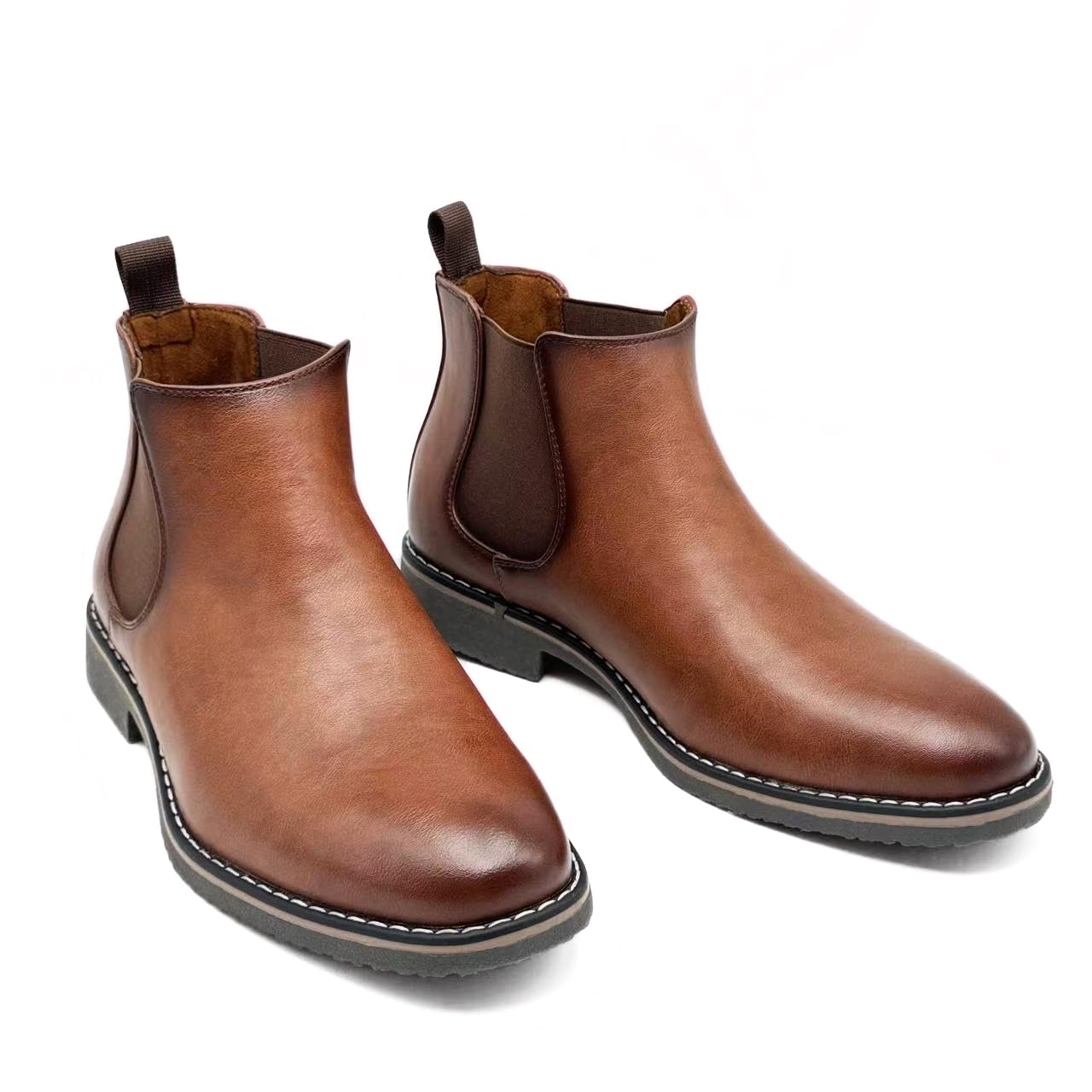 Finishing & Sewing Bottines Chelsea pour homme, Smart Casual à enfiler