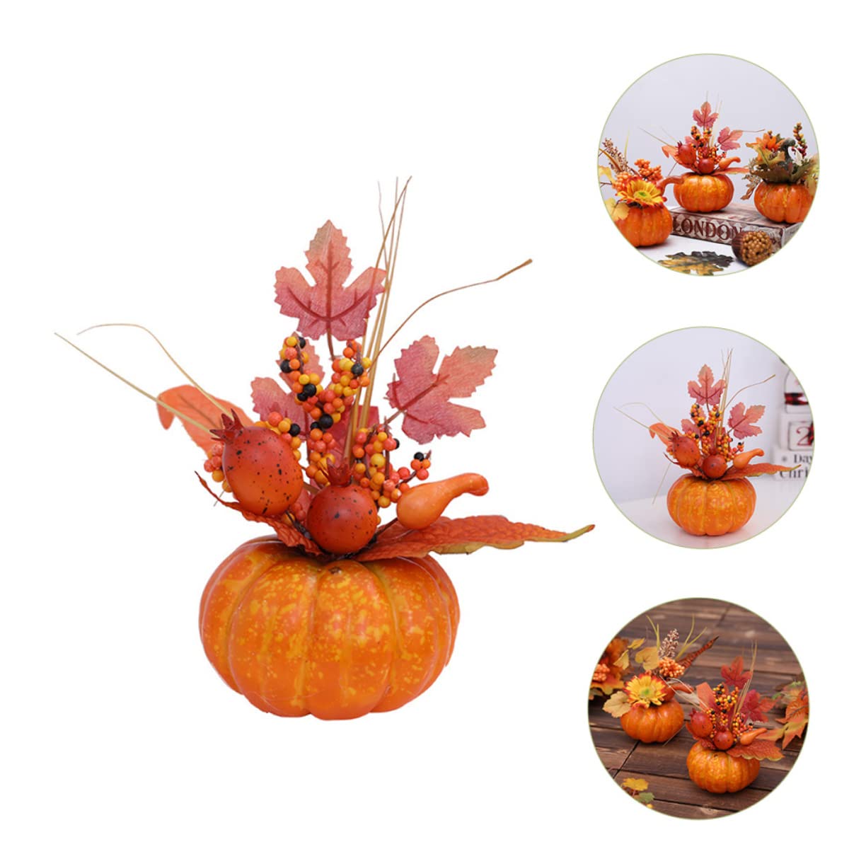 GALPADA 5stücke Künstlicher Kürbis Dekoration Für Erntedankfest Und Halloween Design Leicht Und Platzsparend Für Innenräume Und Fotografie-Requisiten