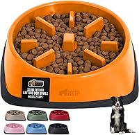 Vista 13 de GORILLA GRIP Tazones patentados de alimentación lenta sin BPA, juguete interactivo para perros y gatos, enriquecimiento de entrenamiento Turquesa