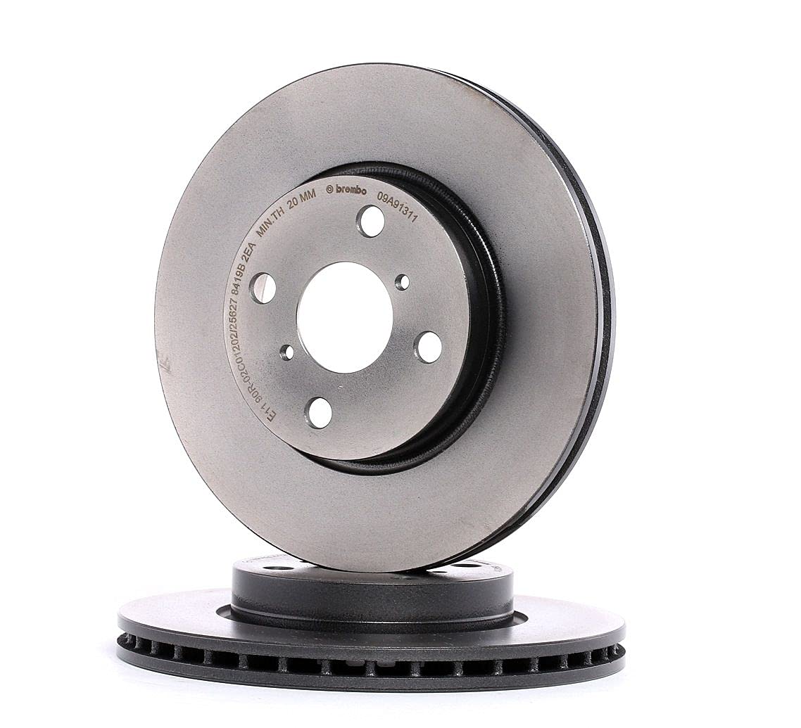 2x BREMBO Disco freno Anteriore Ø258mm Altezza: 46mm Spessore: 22mm ventilazione interna 09.A913.11 Compatibilità con TOYOTA Yaris Hatchback P9, DAIHATSU CHARADE