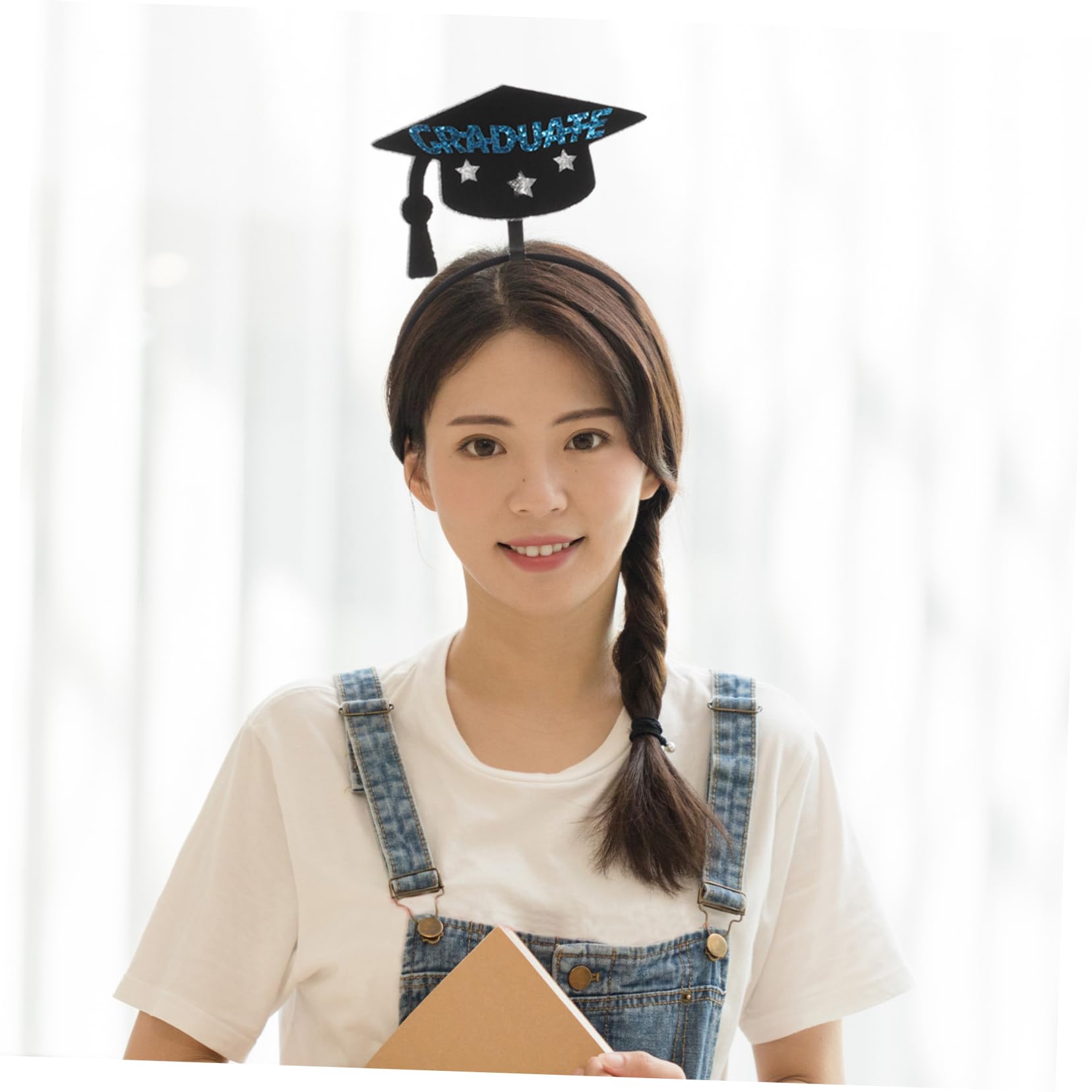 6pezzi Cimasa per Laurea Tema Graduation Accessorio Fotografico e Decorativo per Feste Addobbi Laurea Regalo Donna e Ragazzo in Plastico e Feltro