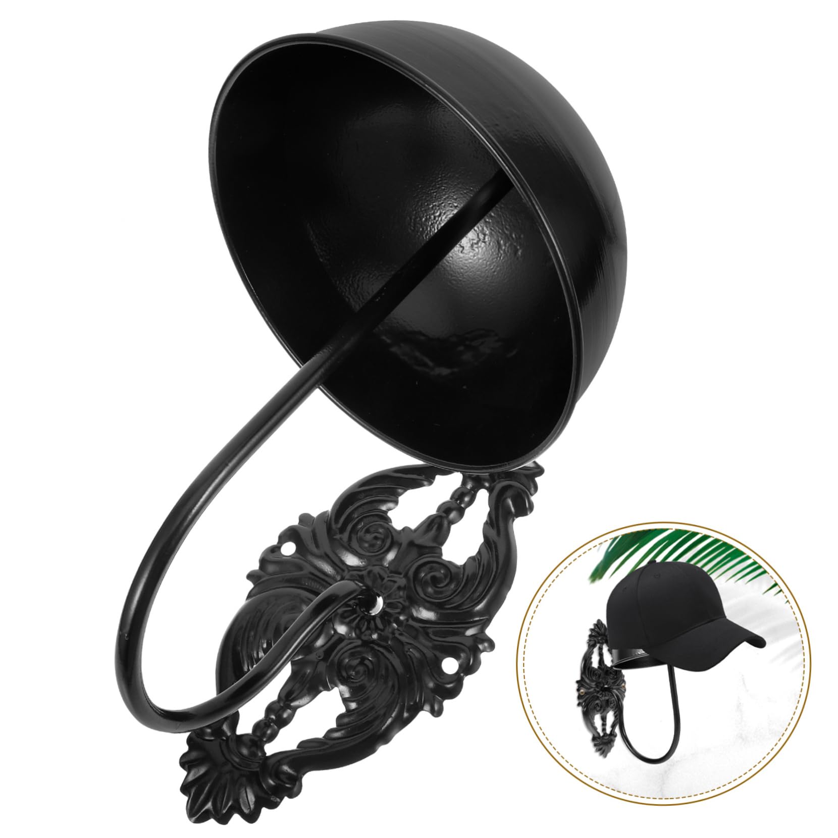 Organizador de Sombreros para Exhibición y Almacenamiento Soporte Ligero Negro de Metal para Pared en Tienda o Hogar