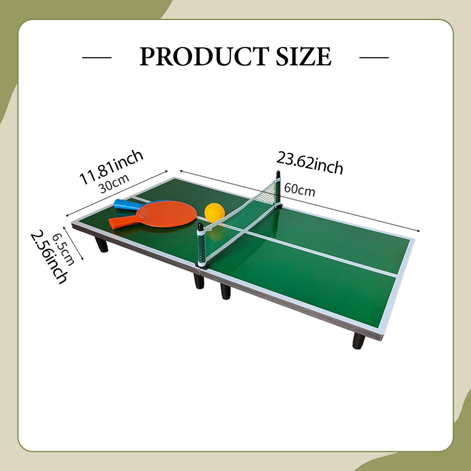 Mini Tavolo Pong con Rete Portatile Multifunzionale per Campeggio, Uffici, Stanze