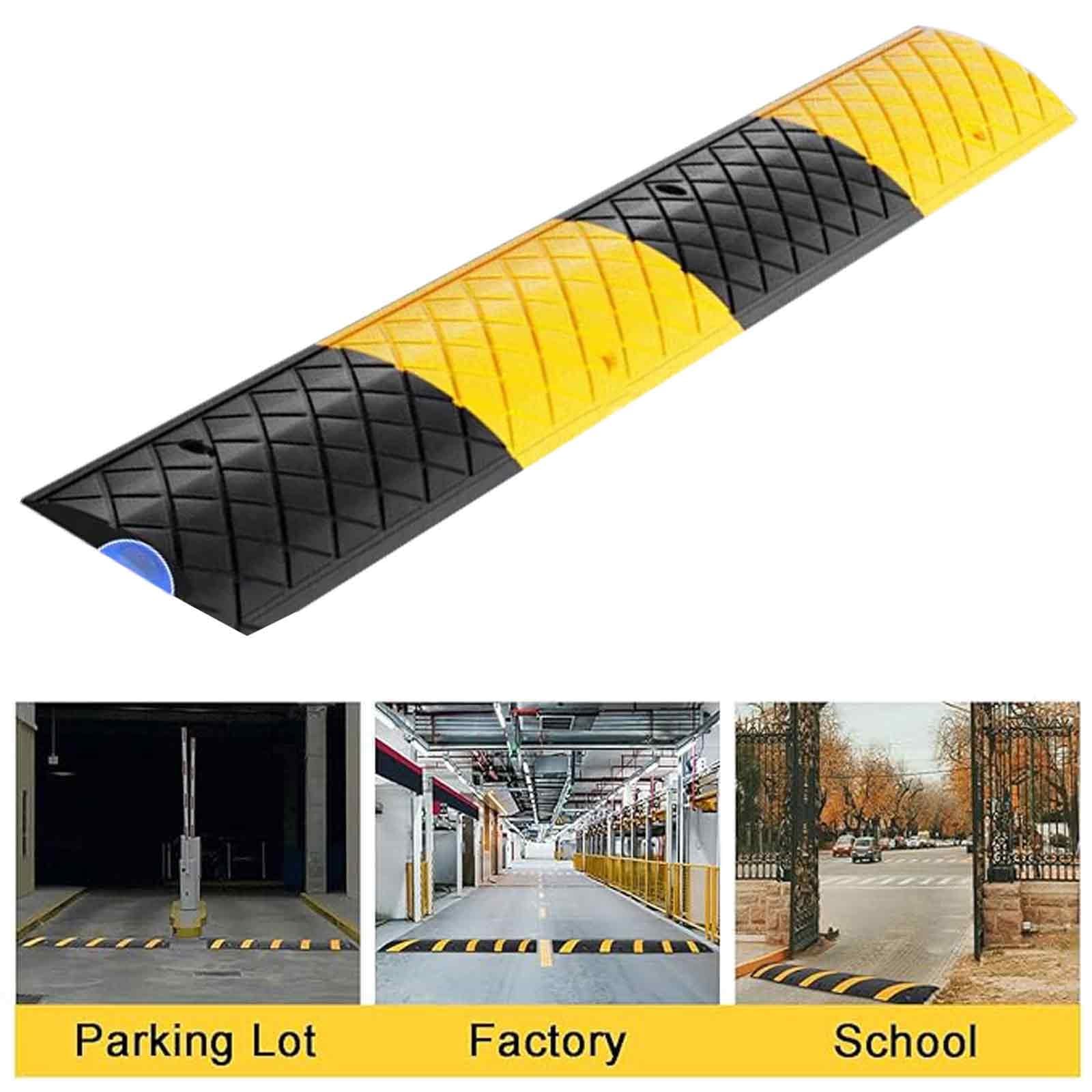 1-Kanal Kabelschutz, Gummikabelschutz für den Boden, Bremsschwelle, Kabelkanal Outdoor Robust, 10 T, für Wohngebiete, Garagen und Gärten(100x15x3cm/39x6x1.2in)